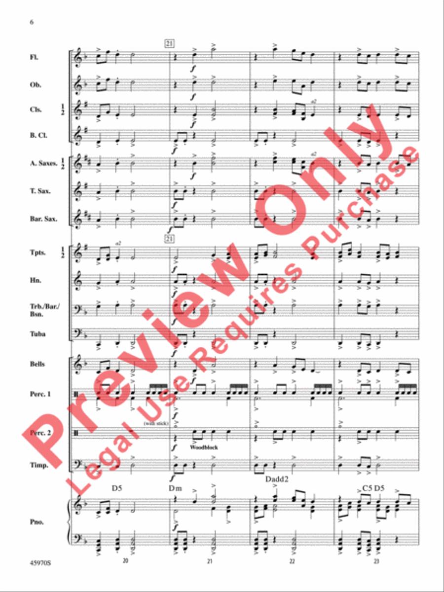 Shadow Warriors Concert Band scores gallery preview page 7