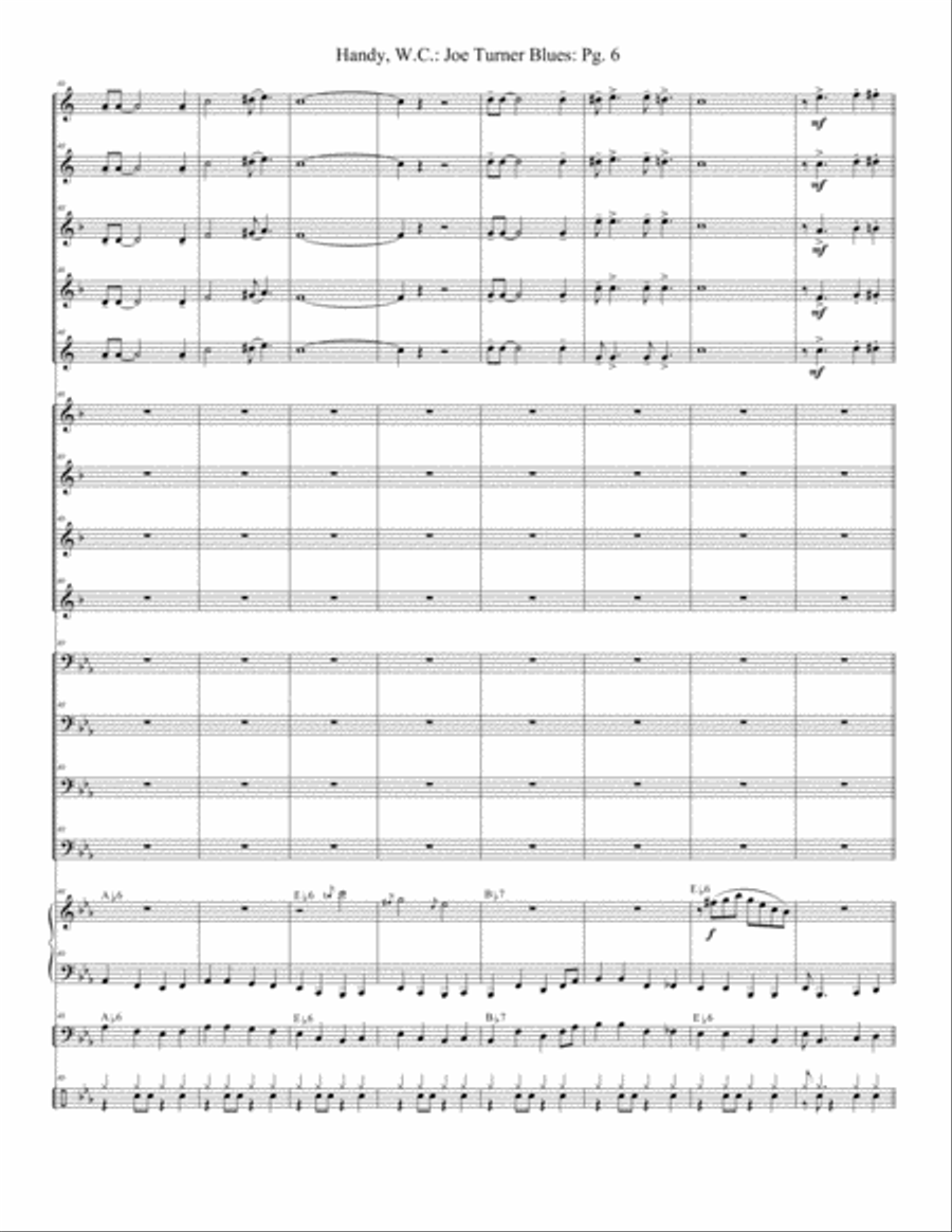 Joe Turner Blues Joe Turner Blues Jazz Ensemble scores gallery preview page 6