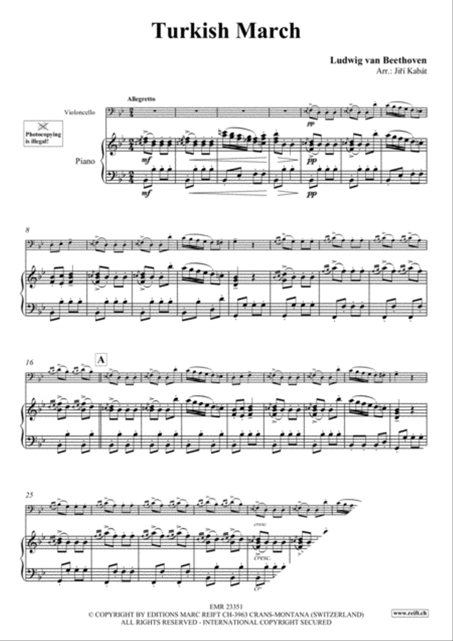 Turkish March Piano Accompaniment scores gallery preview page 3