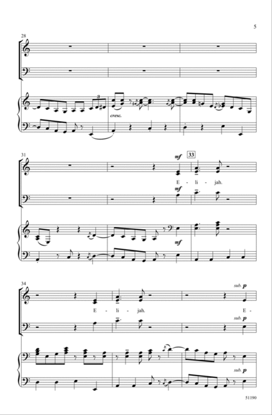 Elijah Rock Choir scores gallery preview page 4