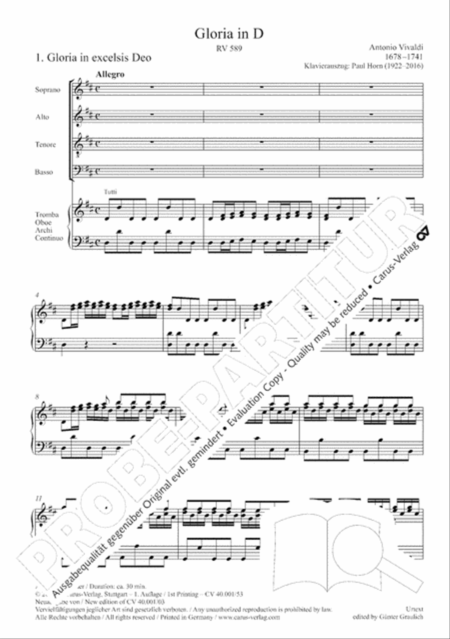 Vivaldi: Gloria in D. Revised edition SSA scores gallery preview page 7