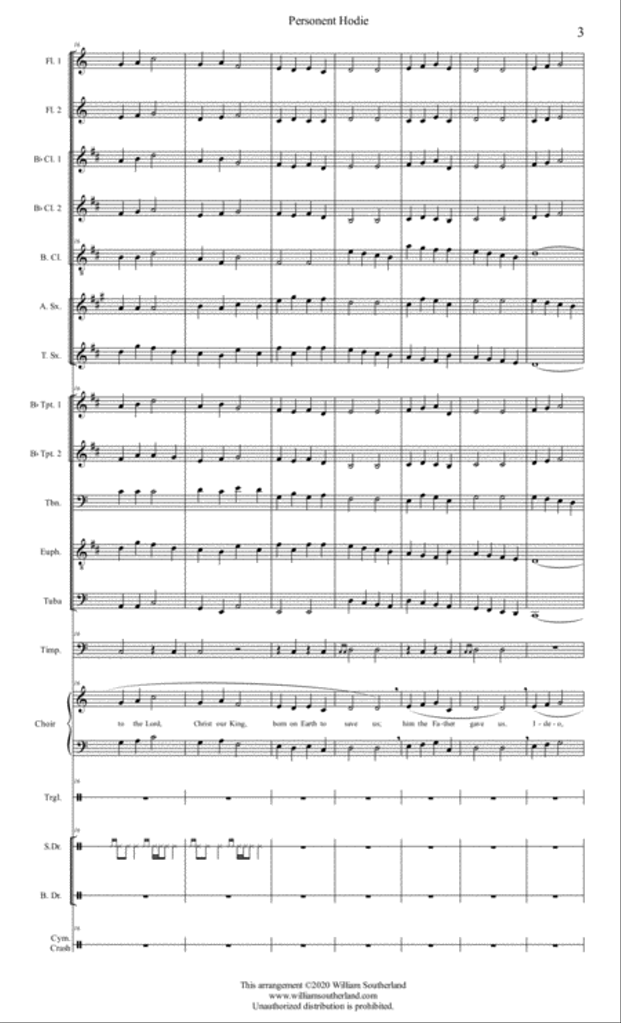 Personent Hodie 3-Part scores gallery preview page 3