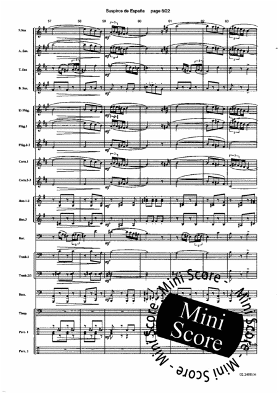 Suspiros de Espana Fanfare Band scores gallery preview page 12