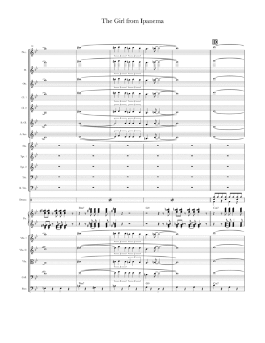 The Girl From Ipanema (Garôta De Ipanema) Chamber Music scores gallery preview page 5