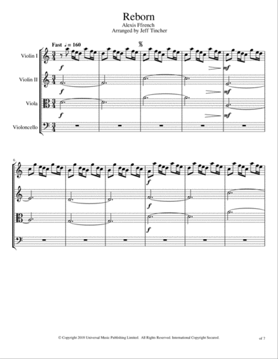 Reborn Reborn String Quartet scores gallery preview page 2