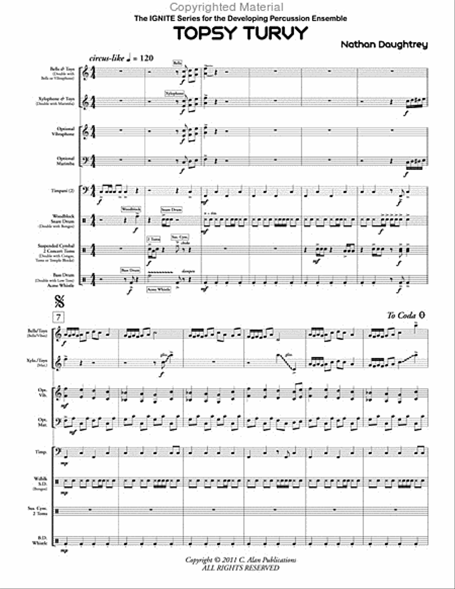Topsy Turvy Topsy Turvy Percussion Ensemble scores gallery preview page 2