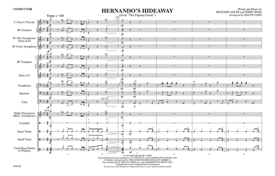 Hernando's Hideaway: Score