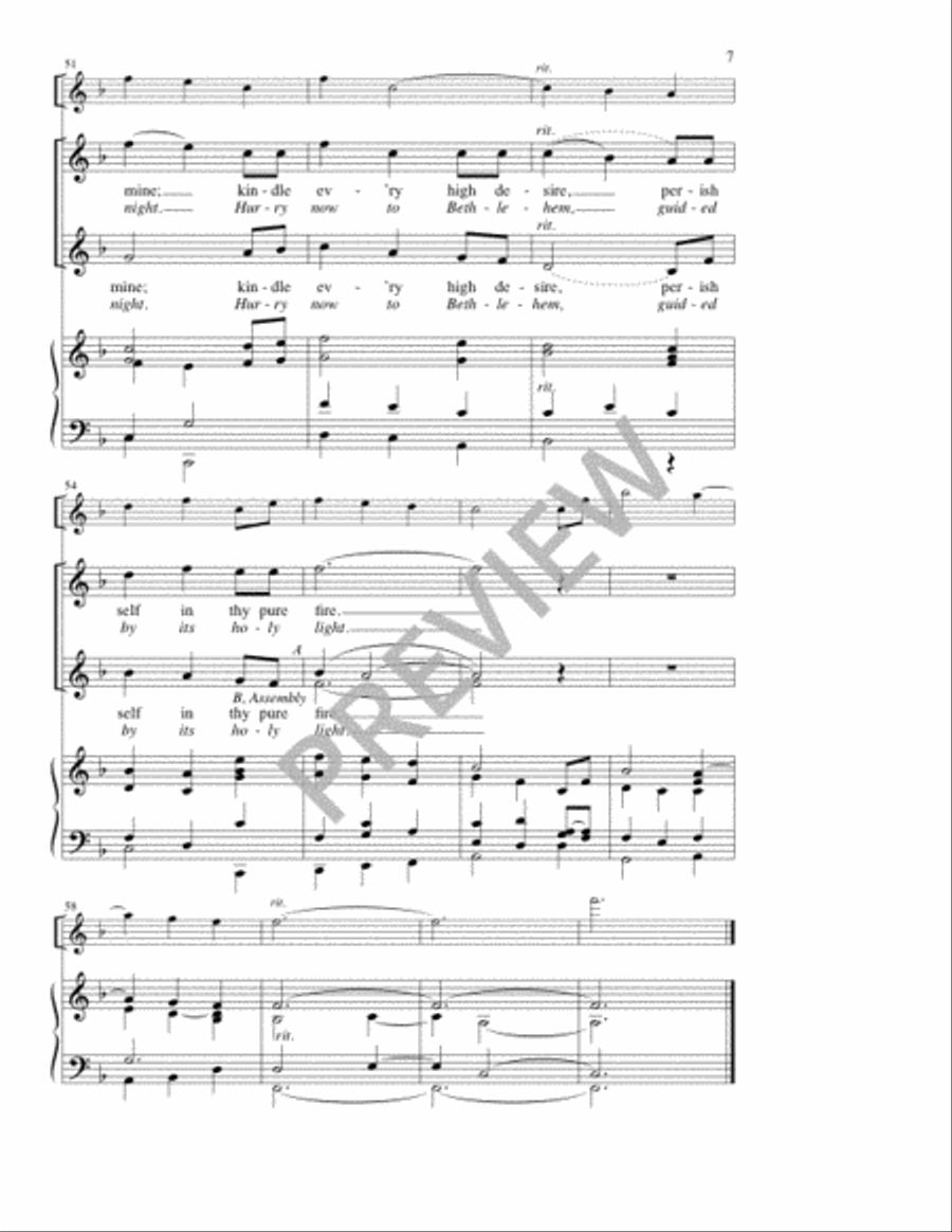 St. John's Carol Anthem 3-Part scores gallery preview page 8