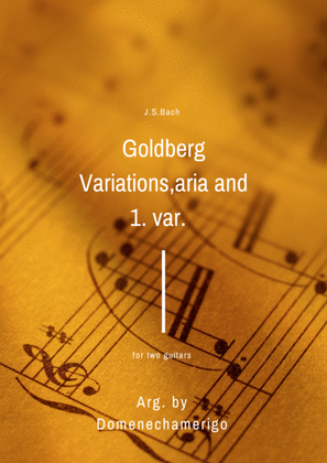 Aria and 1. var. Goldberg for two guitars, J. S. Bach, Arg. Domenechamerigo