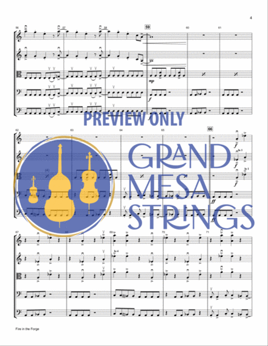 Fire in the Forge String Orchestra scores gallery preview page 5