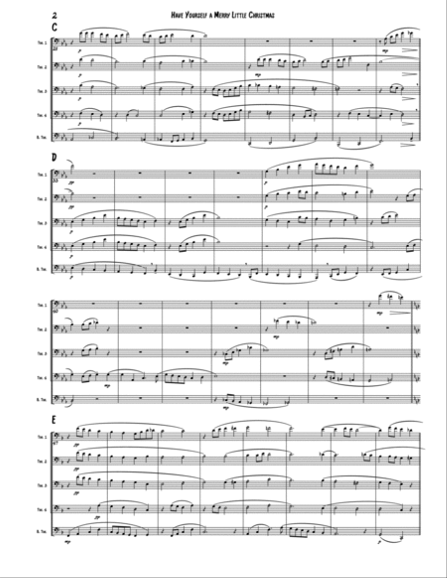 Have Yourself A Merry Little Christmas from MEET ME IN ST. LOUIS Trombone scores gallery preview page 2