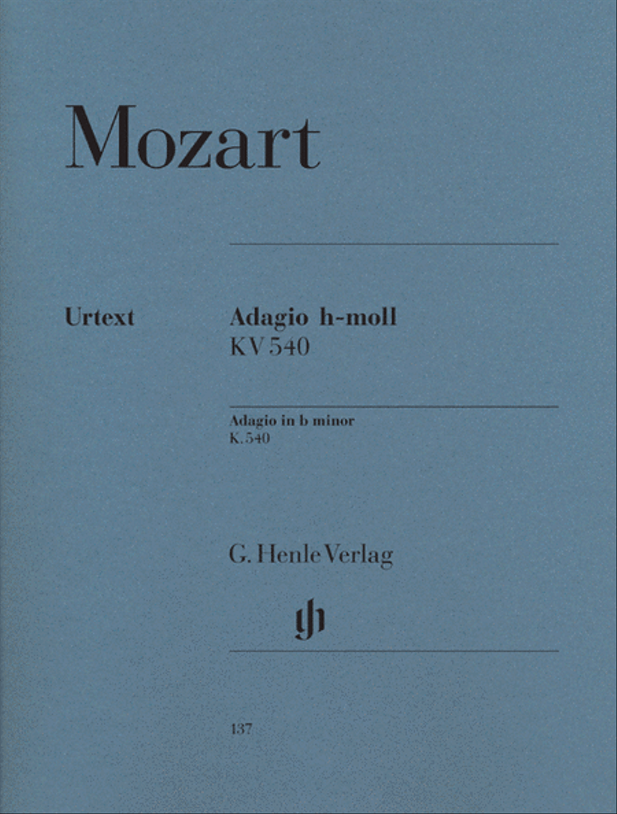 Adagio in B minor K540 Piano Solo scores gallery preview page 1