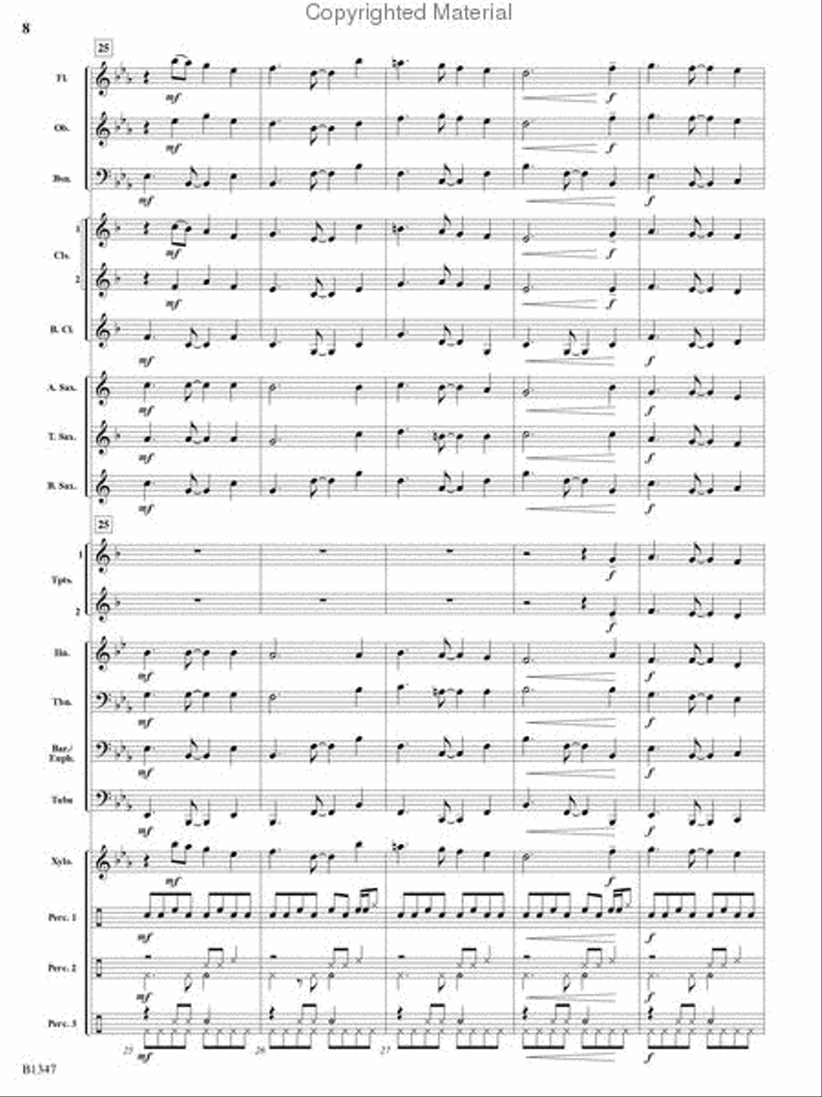 Santa's Fiesta! Concert Band scores gallery preview page 7