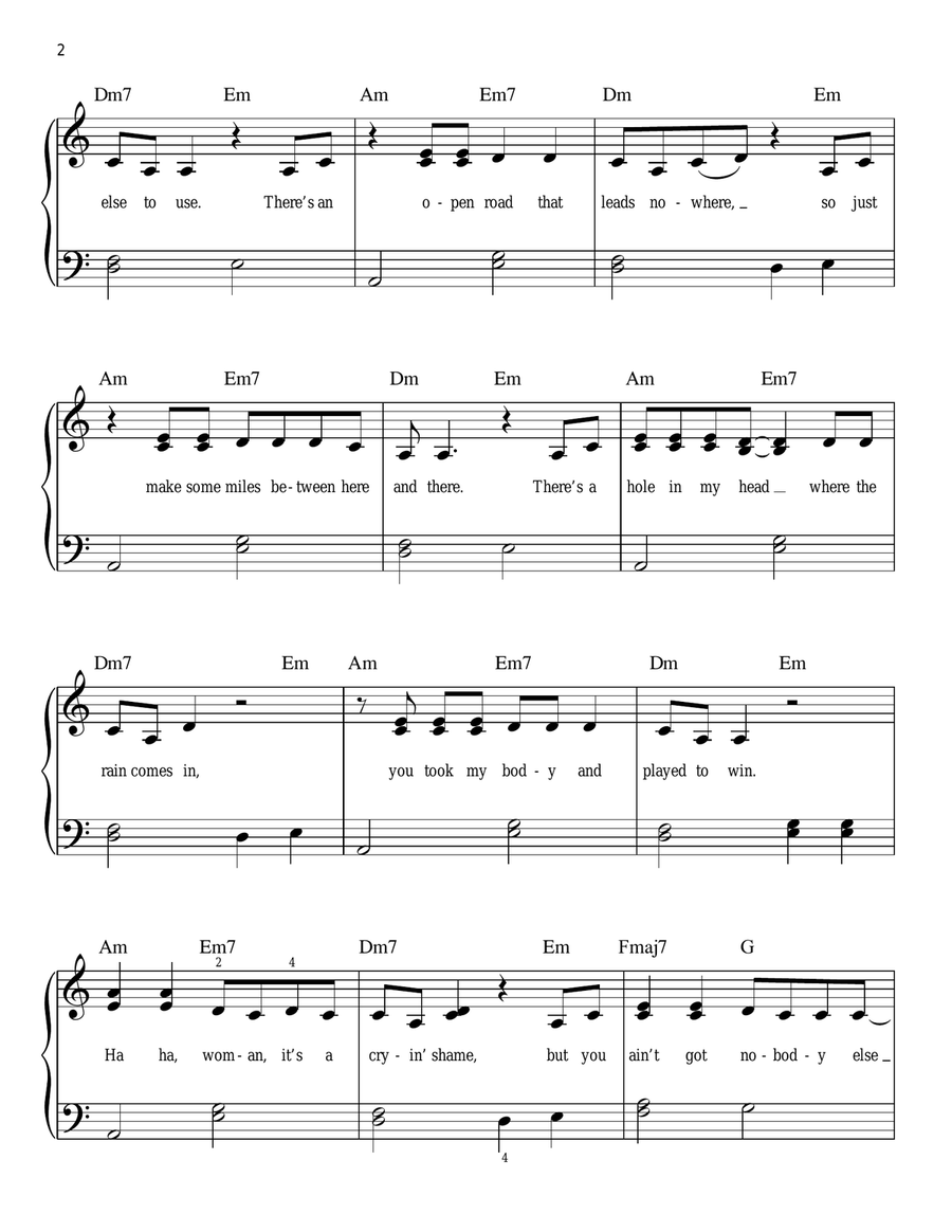 Evil Woman Easy Piano scores gallery preview page 2