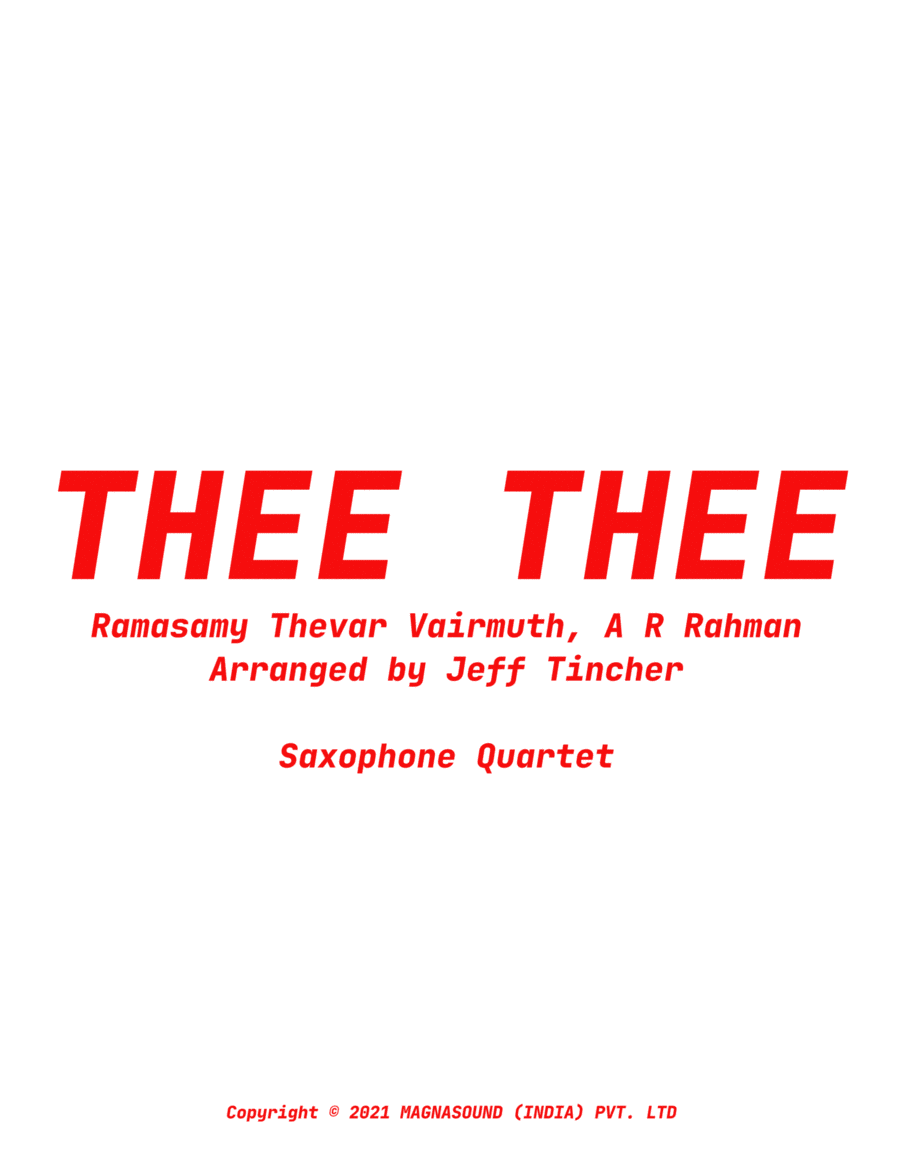 Thee Thee Saxophone Quartet scores gallery preview page 1