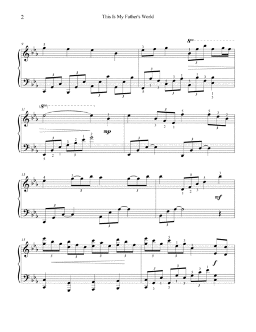 This Is My Father's World (Piano Solo) Piano Solo scores gallery preview page 2
