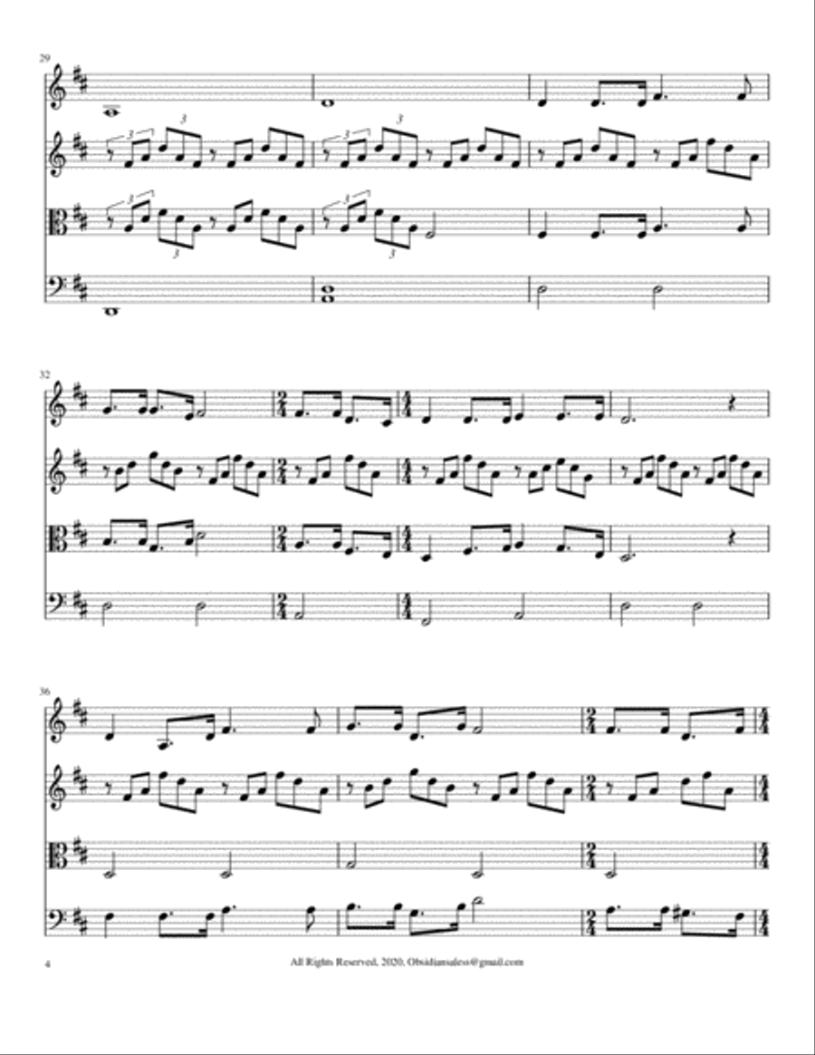 The Christmas Book: A String Quartet Collection (Inspired by various artistes) String Quartet scores gallery preview page 6