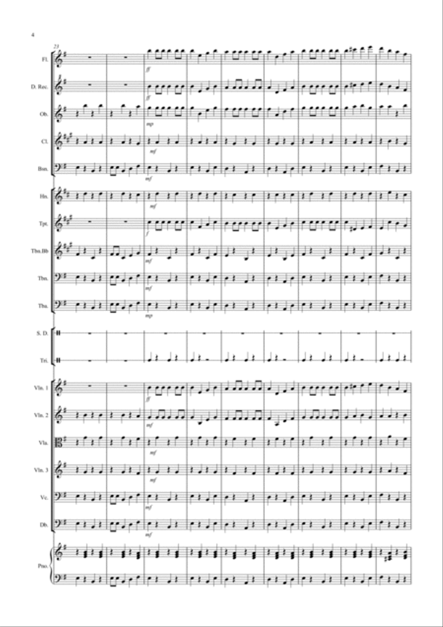 Drunken Sailor for School Orchestra Full Orchestra scores gallery preview page 4