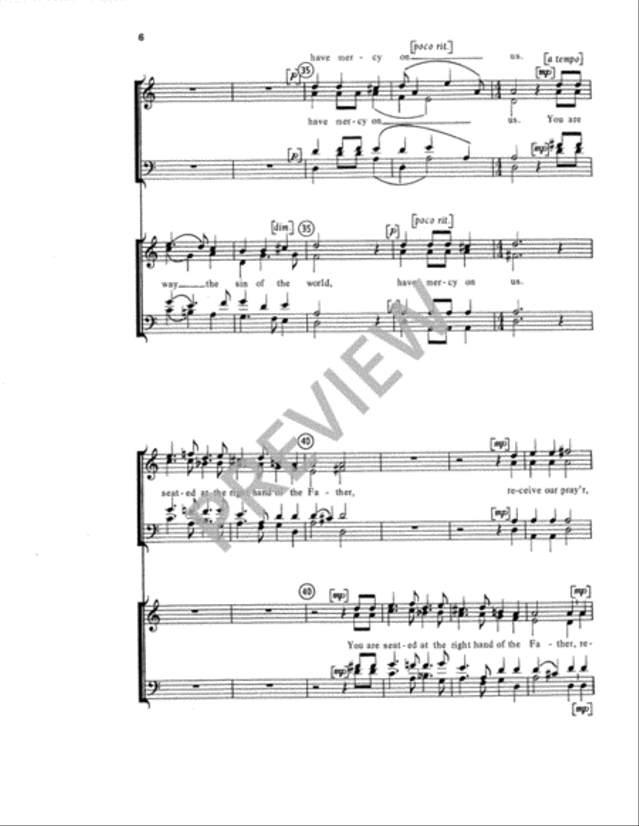 Gloria in Excelsis 4-Part scores gallery preview page 7