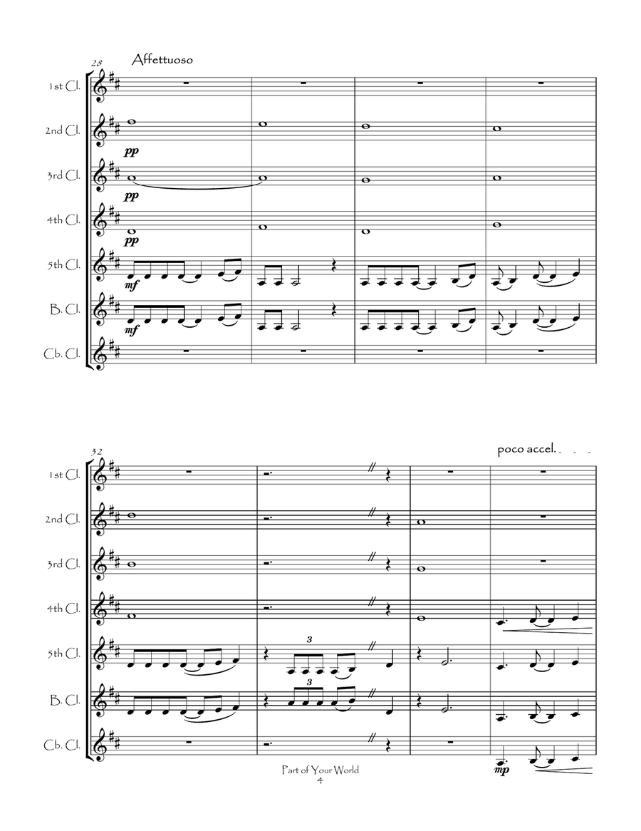 Part Of Your World Woodwind Ensemble scores gallery preview page 6