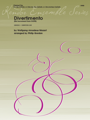 Book cover for Divertimento (first movement from K439B)