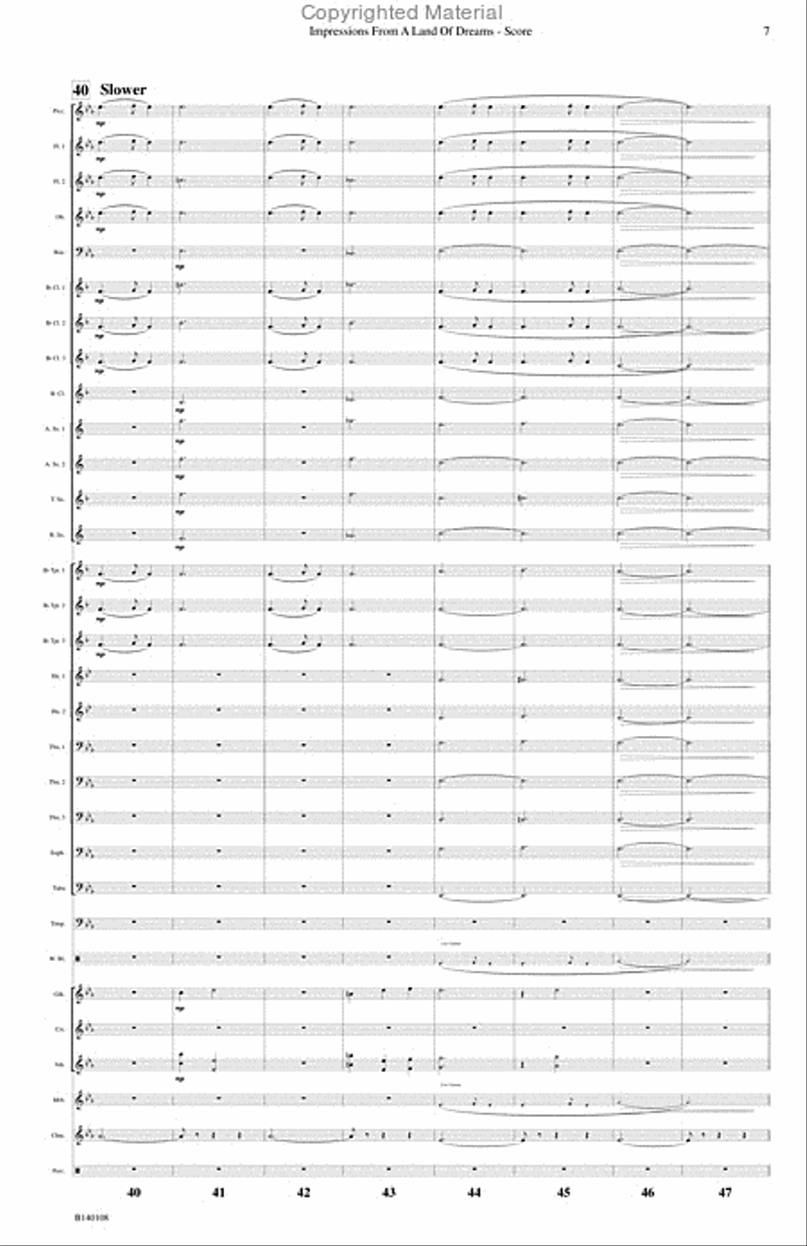 Impressions From A Land of Dreams Concert Band scores gallery preview page 8