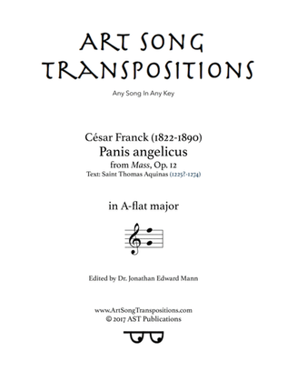 Book cover for FRANCK: Panis angelicus (transposed to A-flat major)