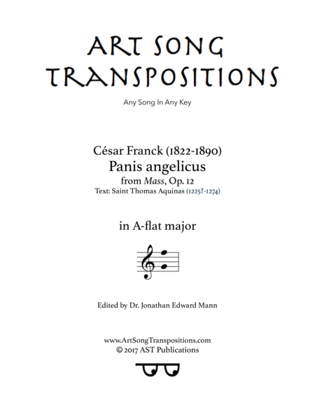 FRANCK: Panis angelicus (transposed to A-flat major)