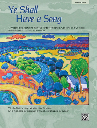 Book cover for Ye Shall Have a Song
