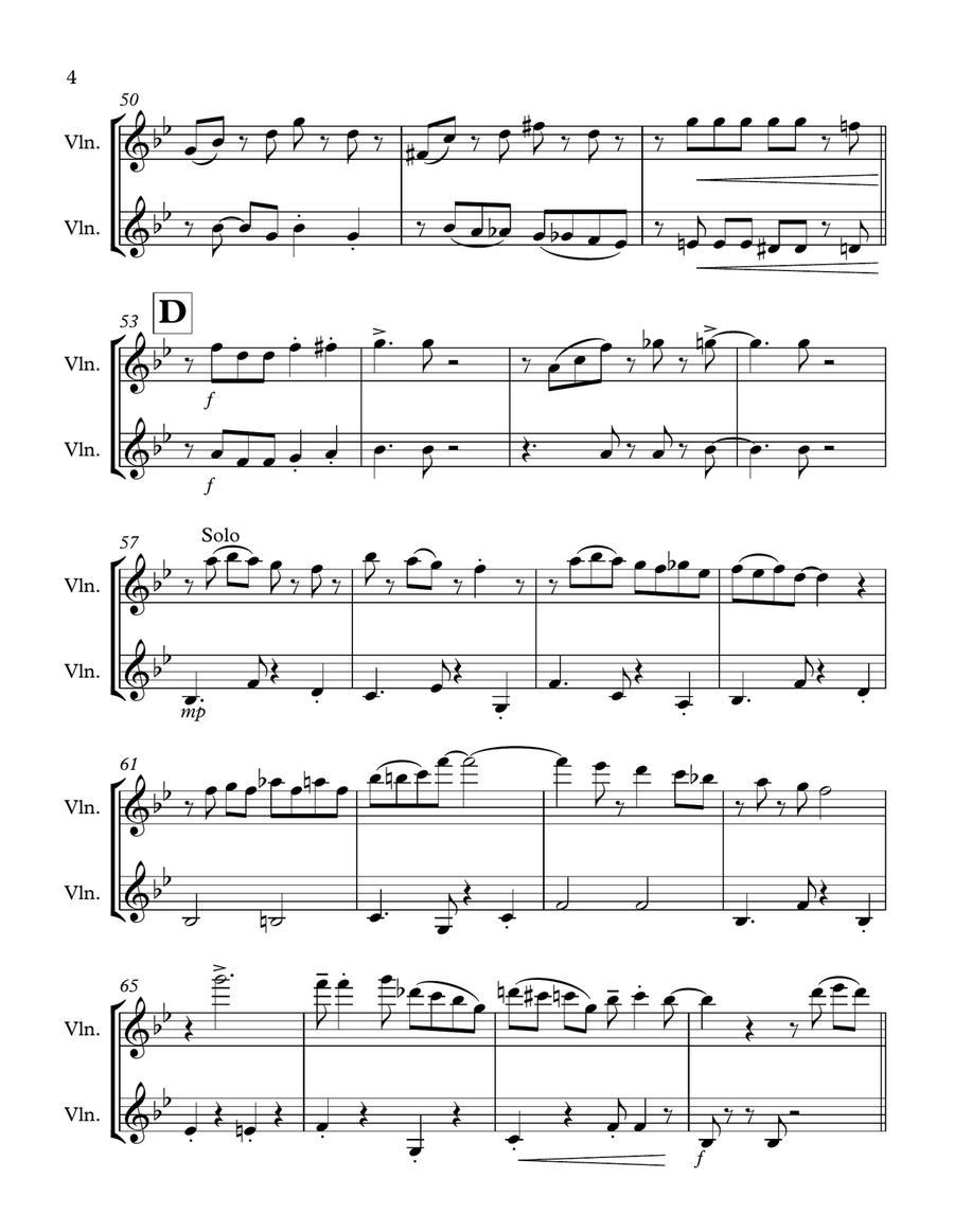 Tico Tico no Fuba: Violin Duet String Duet scores gallery preview page 4