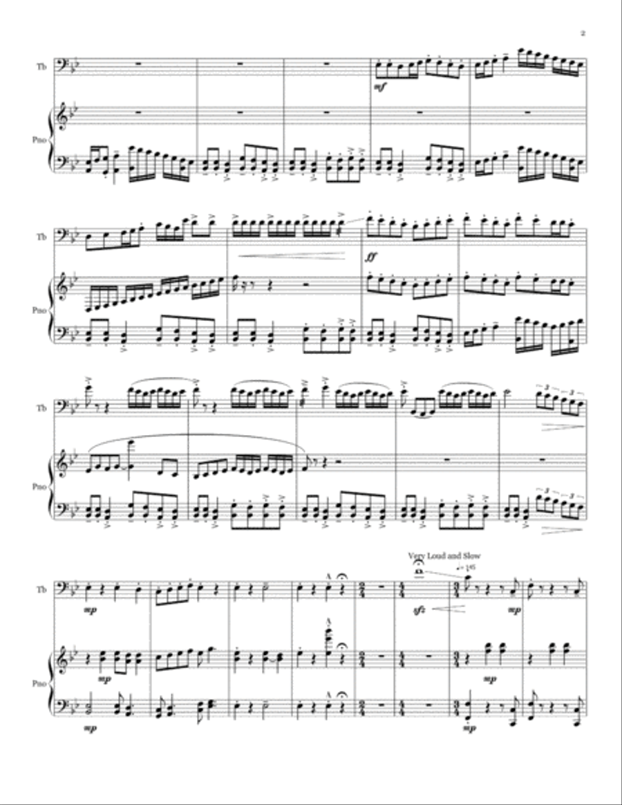 Trombone Trilogy Trombone Duet scores gallery preview page 2