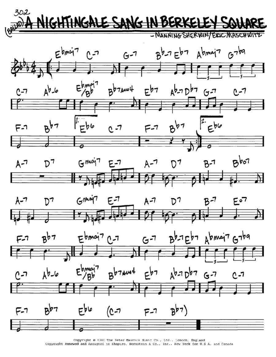 A Nightingale Sang In Berkeley Square