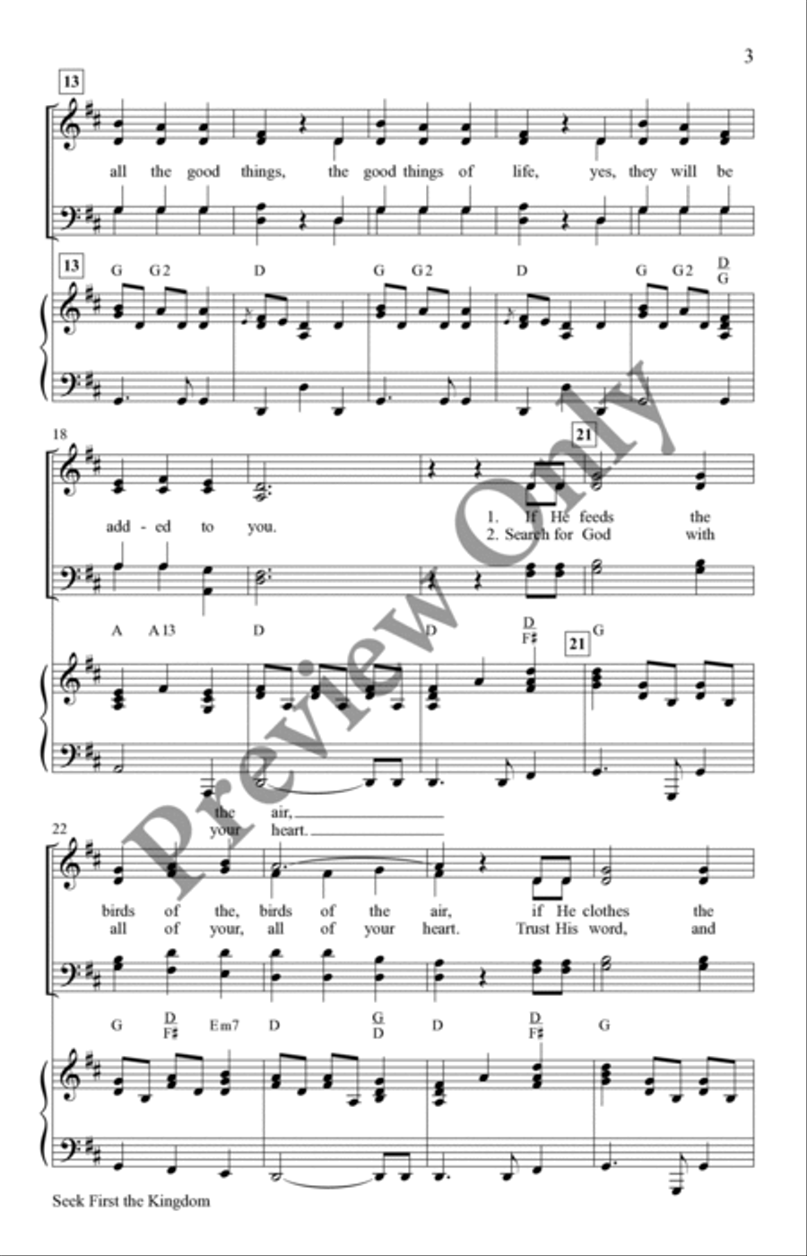 Seek First the Kingdom 4-Part scores gallery preview page 3