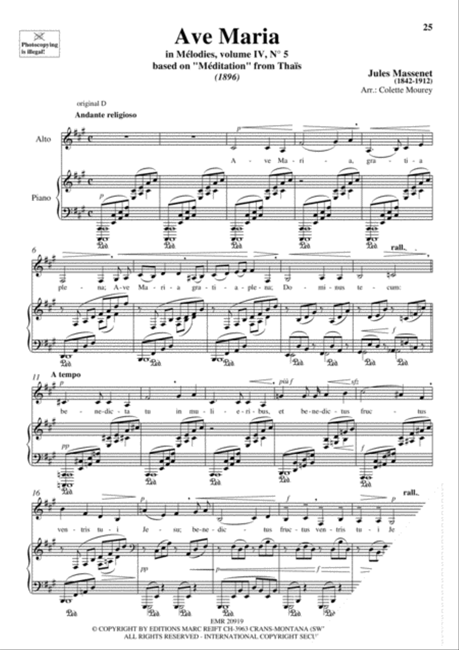100 Ave Maria Volume 6 Alto Voice scores gallery preview page 11