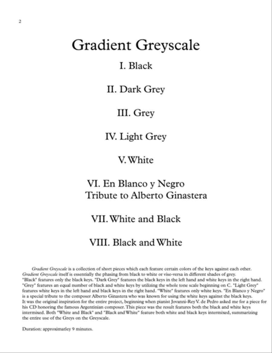 Gradient Greyscale Piano Solo scores gallery preview page 2