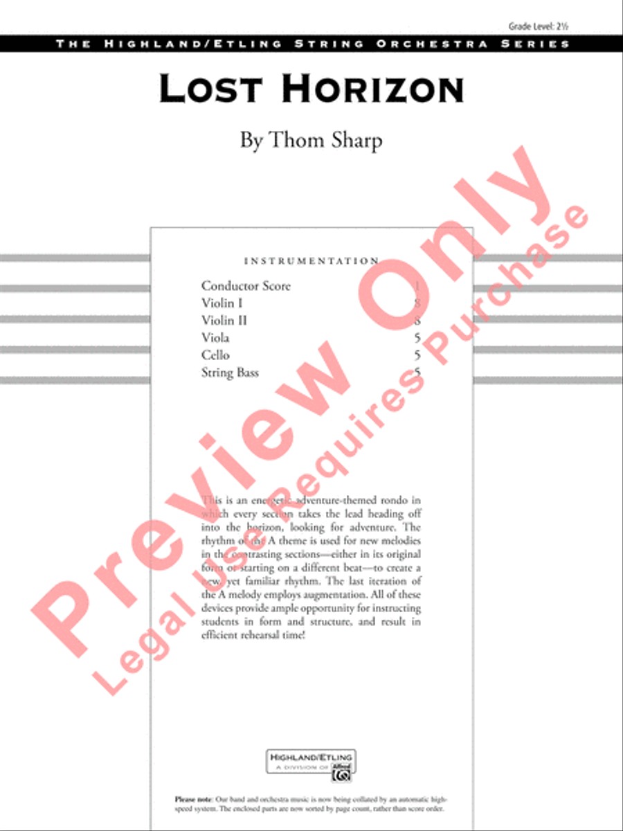Lost Horizon String Orchestra scores gallery preview page 2