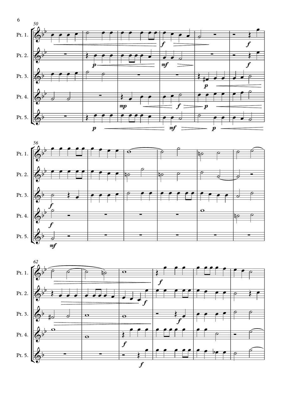Monteverdi - The Third Book of Madrigals - No 10 Poi ch'ella Brass Ensemble scores gallery preview page 6
