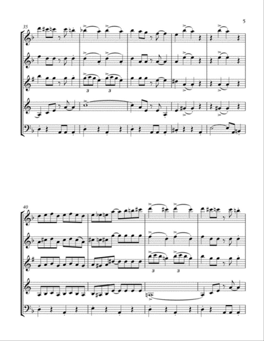 That's a Plenty: Wind Quintet Woodwind Quintet scores gallery preview page 5