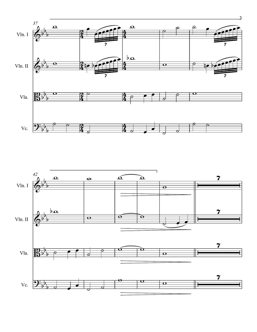Chasing Pavements String Quartet scores gallery preview page 3
