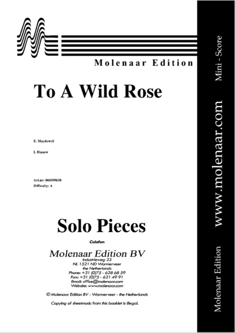 To a Wild Rose Clarinet scores gallery preview page 2