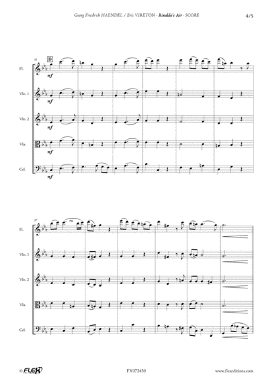Air de Rinaldo Flute scores gallery preview page 4