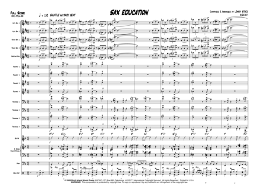Sax Education Sax Education Jazz Ensemble scores gallery preview page 2