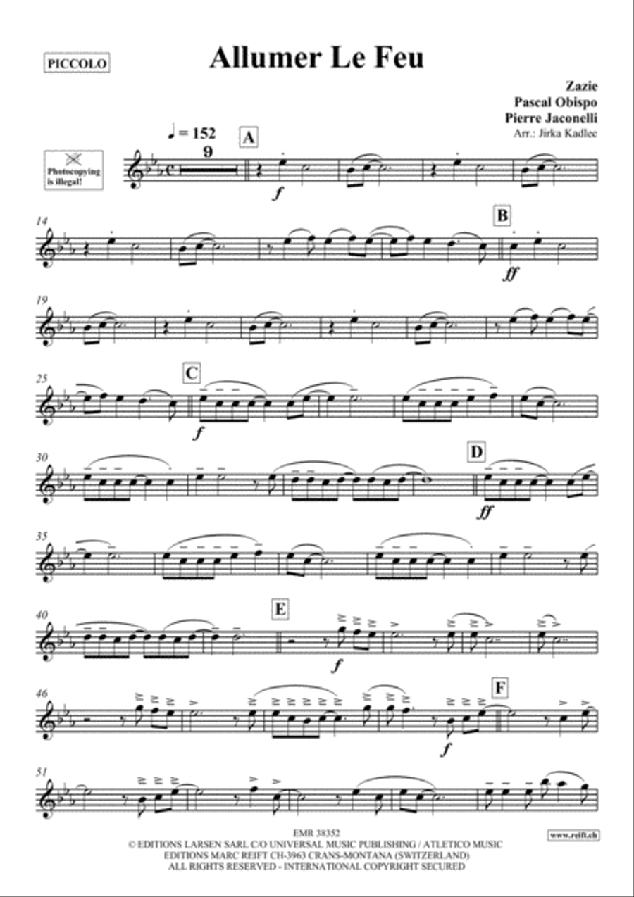 Allumer Le Feu Allumer Le Feu Piccolo scores gallery preview page 2