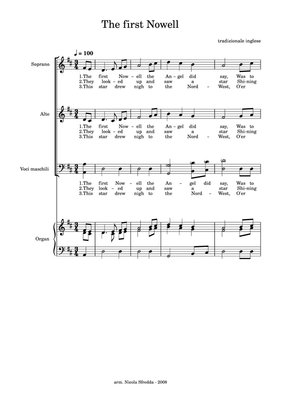 The first Nowell The first Nowell 3-Part scores gallery preview page 1