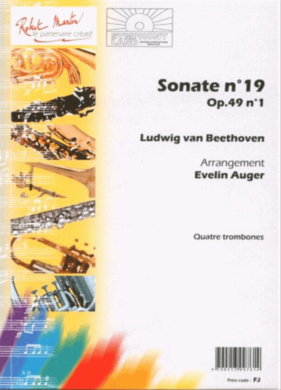 Sonate n 19 op 49 n1 Trombone Quartet scores gallery preview page 1