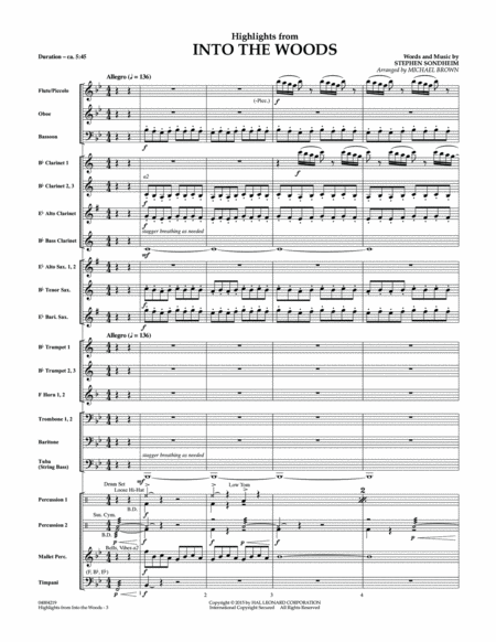Highlights From Into The Woods - Conductor Score (Full Score)