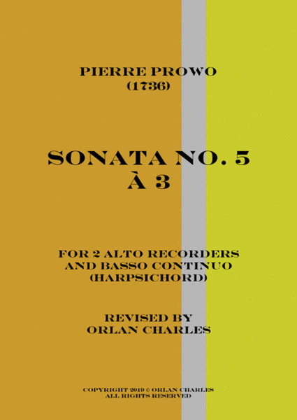 Pierre Prowo - Sonata No. 5 à 3 image number null
