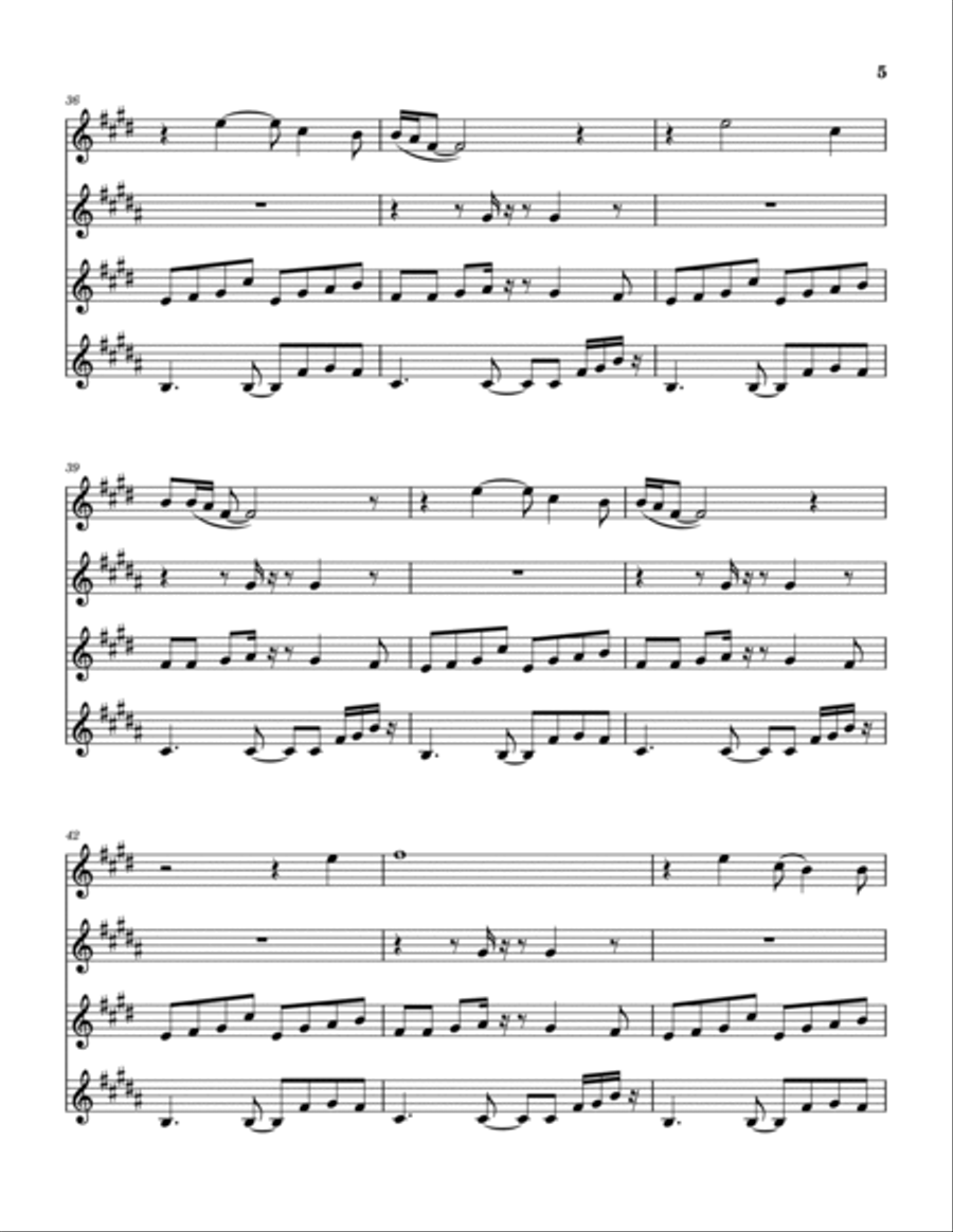 Planet Caravan Saxophone Quartet scores gallery preview page 6