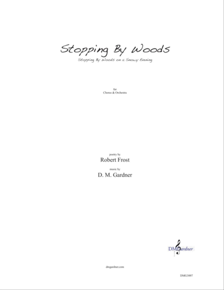 Stopping by Woods (Robert Frost) - CHORAL SCORE image number null