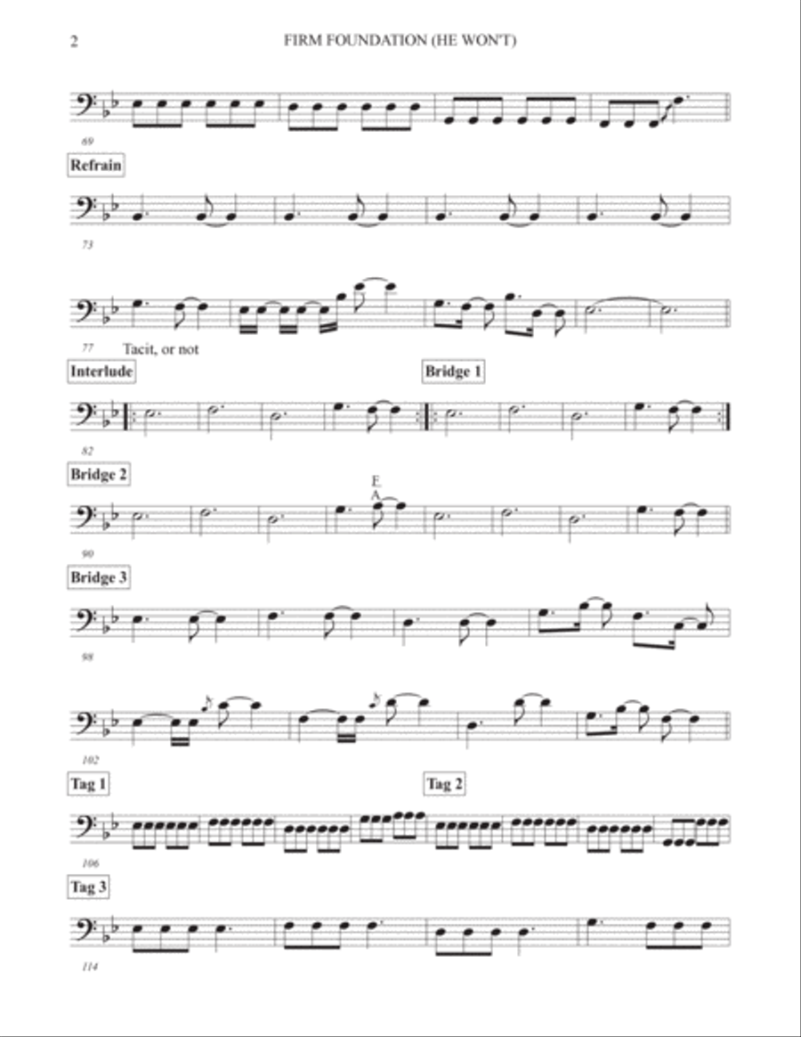Firm Foundation (he Won't) Bass Guitar scores gallery preview page 2